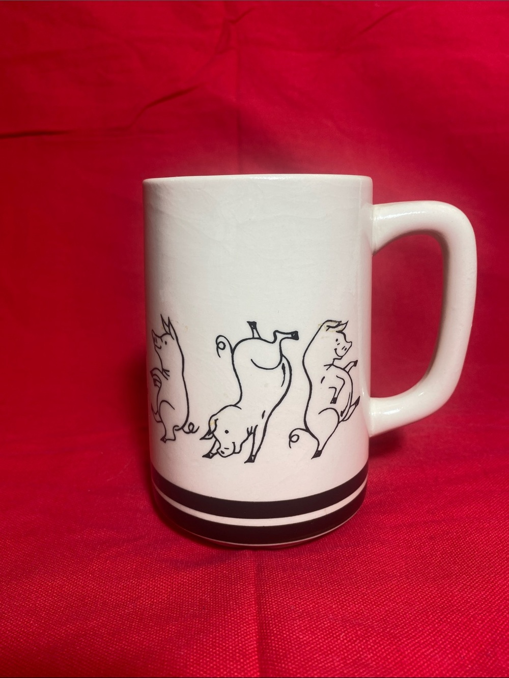 Otagiri Original - Vintage Playful Pig Ceramic Coffee Mug Japan NWT
